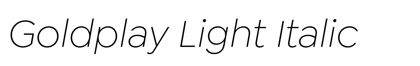 Goldplay Light Italic